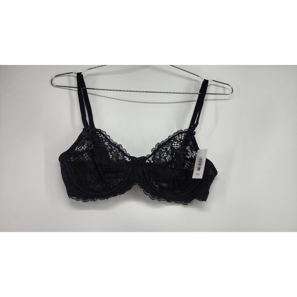 Adore Me Women's 32D Black Cinthia Unlined Full Coverage Bra NWT